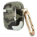 Guess GUA2UCAMA AirPods 1/2 cover zielony/khaki Camo Collection