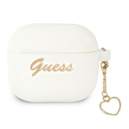 Guess GUA3LSCHSH AirPods 3 cover biały/white Silicone Charm Heart Collection