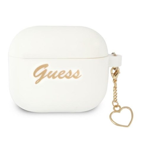 Guess GUA3LSCHSH AirPods 3 cover biały/white Silicone Charm Heart Collection