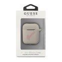 Guess GUACA2LSVSGP AirPods 1/2 cover szaro różowy/grey pink Silicone Vintage