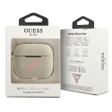 Guess GUACAPLSVSGP AirPods Pro cover szaro różowy/grey pink Silicone Vintage