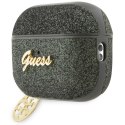 Guess GUAP2GLGSHA AirPods Pro 2 cover zielony/kaki Glitter Flake 4G Charm