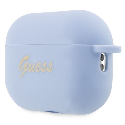 Guess GUAP2LSCHSB AirPods Pro 2 cover niebieski/blue Silicone Charm Heart Collection