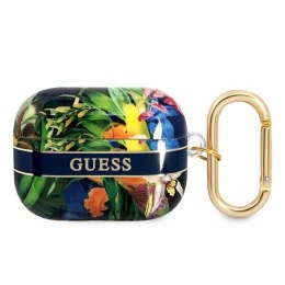 Guess GUAPHHFLB AirPods Pro cover niebieski/blue Flower Strap Collection