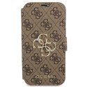 Guess GUBKP13X4GMGBR iPhone 13 Pro Max6,7" brązowy/brown book 4G Big Metal Logo