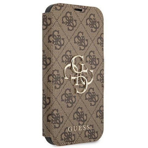 Guess GUBKP13X4GMGBR iPhone 13 Pro Max6,7" brązowy/brown book 4G Big Metal Logo