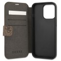 Guess GUBKP13X4GMGBR iPhone 13 Pro Max6,7" brązowy/brown book 4G Big Metal Logo