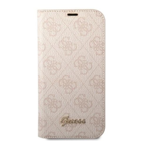 Guess GUBKP14SHG4SHP iPhone 14 6,1" różowy/pink book 4G Vintage Gold Logo