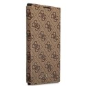 Guess GUBKS22LG4GFBR S22 Ultra S908 brązowy/brown book 4G Metal Gold Logo