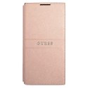 Guess GUBKS22LPSASBPI S22 Ultra S908 różowy/pink book Saffiano Stripes