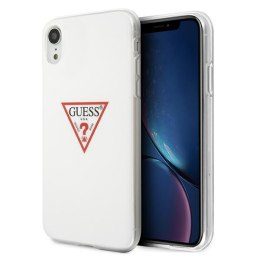 Guess GUHCI61PCUCTLWH iPhone Xr biały/white hardcase Triangle Collection