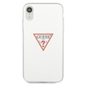 Guess GUHCI61PCUCTLWH iPhone Xr biały/white hardcase Triangle Collection