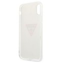 Guess GUHCI61PCUCTLWH iPhone Xr biały/white hardcase Triangle Collection