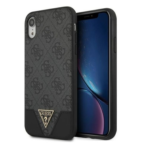 Guess GUHCI61PU4GHBK iPhone Xr szary/grey hardcase 4G Triangle Collection