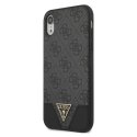 Guess GUHCI61PU4GHBK iPhone Xr szary/grey hardcase 4G Triangle Collection