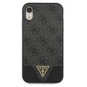 Guess GUHCI61PU4GHBK iPhone Xr szary/grey hardcase 4G Triangle Collection