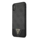 Guess GUHCI65PU4GHBK iPhone Xs Max szary/grey hardcase 4G Triangle Collection