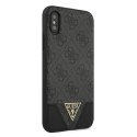 Guess GUHCI65PU4GHBK iPhone Xs Max szary/grey hardcase 4G Triangle Collection