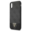 Guess GUHCI65PU4GHBK iPhone Xs Max szary/grey hardcase 4G Triangle Collection