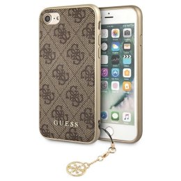 Guess GUHCI8GF4GBR iPhone 7/8/SE 2020 / SE 2022 brown/brązowy hard case 4G Charms Collection