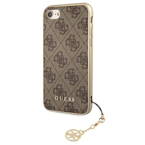 Guess GUHCI8GF4GBR iPhone 7/8/SE 2020 / SE 2022 brown/brązowy hard case 4G Charms Collection