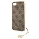 Guess GUHCI8GF4GBR iPhone 7/8/SE 2020 / SE 2022 brown/brązowy hard case 4G Charms Collection