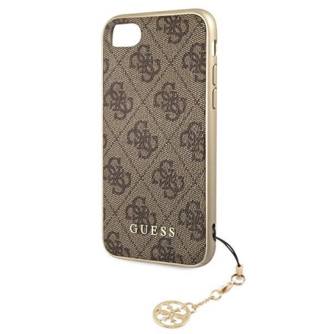 Guess GUHCI8GF4GBR iPhone 7/8/SE 2020 / SE 2022 brown/brązowy hard case 4G Charms Collection