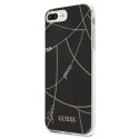 Guess GUHCI8LPCUCHBK iPhone 7/8 Plus czarny/black hardcase Gold Chain Collection