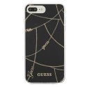 Guess GUHCI8LPCUCHBK iPhone 7/8 Plus czarny/black hardcase Gold Chain Collection