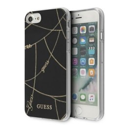 Guess GUHCI8PCUCHBK iPhone 7/8/SE 2020 / SE 2022 czarny/black hardcase Gold Chain Collection