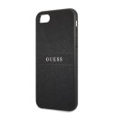 Guess GUHCI8PSASBBK iPhone 7/8 / SE 2020 / SE 2022 czarny/black Saffiano Stripe