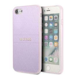 Guess GUHCI8PSASBPU iPhone 7/8 / SE 2020 / SE 2022 hardcase fioletowy/purple Saffiano Hot Stamp & Metal Logo