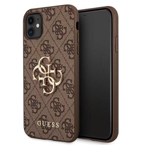 Guess GUHCN614GMGBR iPhone 11 6,1 / Xr brązowy/brown hardcase 4G Big Metal Logo