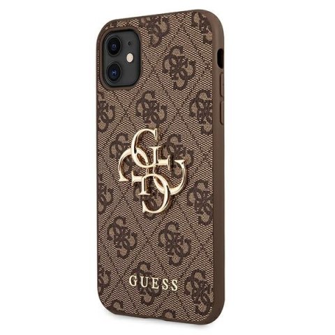 Guess GUHCN614GMGBR iPhone 11 6,1 / Xr brązowy/brown hardcase 4G Big Metal Logo