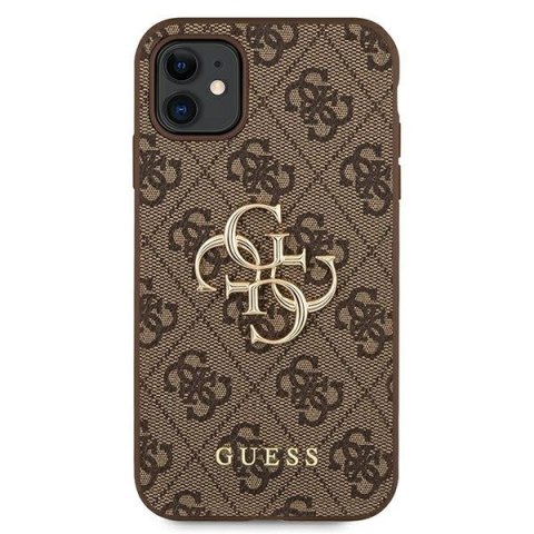 Guess GUHCN614GMGBR iPhone 11 6,1 / Xr brązowy/brown hardcase 4G Big Metal Logo