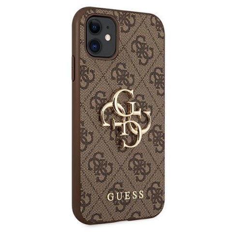 Guess GUHCN614GMGBR iPhone 11 6,1 / Xr brązowy/brown hardcase 4G Big Metal Logo