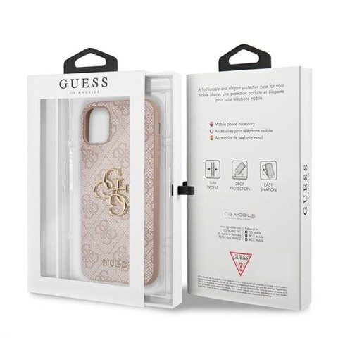 Guess GUHCN614GMGPI iPhone 11 6,1" / Xr różowy/pink hardcase 4G Big Metal Logo