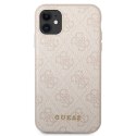 Guess GUHCN61G4GFPI iPhone 11 / Xr 6,1" różowy/pink hard case 4G Metal Gold Logo