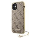 Guess GUHCN61GF4GBR iPhone 11 / Xr 6,1" brown/brązowy hard case 4G Charms Collection