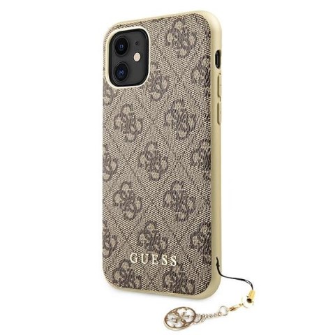 Guess GUHCN61GF4GBR iPhone 11 / Xr 6,1" brown/brązowy hard case 4G Charms Collection