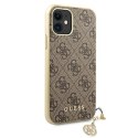 Guess GUHCN61GF4GBR iPhone 11 / Xr 6,1" brown/brązowy hard case 4G Charms Collection