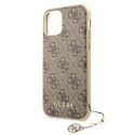Guess GUHCN61GF4GBR iPhone 11 / Xr 6,1" brown/brązowy hard case 4G Charms Collection