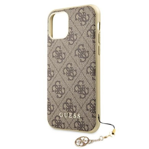 Guess GUHCN61GF4GBR iPhone 11 / Xr 6,1" brown/brązowy hard case 4G Charms Collection