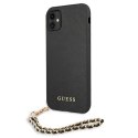 Guess GUHCN61SASGBK iPhone 11 6,1" / Xr czarny/black hardcase Saffiano Chain