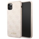 Guess GUHCN65G4GFPI iPhone 11 Pro Max 6,5" różowy/pink hard case 4G Metal Gold Logo