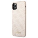 Guess GUHCN65G4GFPI iPhone 11 Pro Max 6,5" różowy/pink hard case 4G Metal Gold Logo