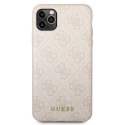 Guess GUHCN65G4GFPI iPhone 11 Pro Max 6,5" różowy/pink hard case 4G Metal Gold Logo