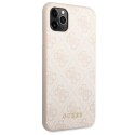 Guess GUHCN65G4GFPI iPhone 11 Pro Max 6,5" różowy/pink hard case 4G Metal Gold Logo