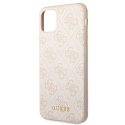 Guess GUHCN65G4GFPI iPhone 11 Pro Max 6,5" różowy/pink hard case 4G Metal Gold Logo