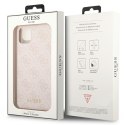 Guess GUHCN65G4GFPI iPhone 11 Pro Max 6,5" różowy/pink hard case 4G Metal Gold Logo